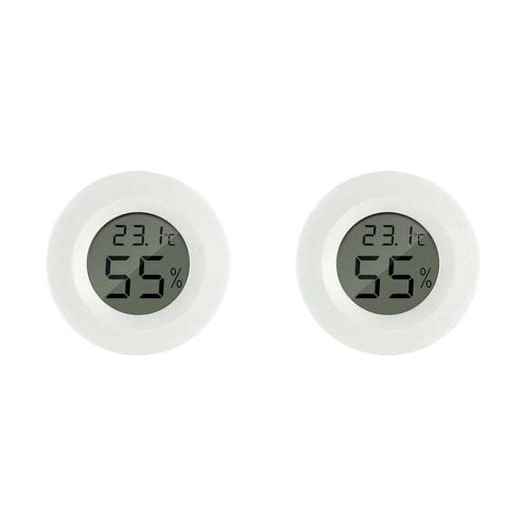 Inteprter Termómetro Higrómetro digital de temperatura para acampar Blanco Blanco 2Conjunto