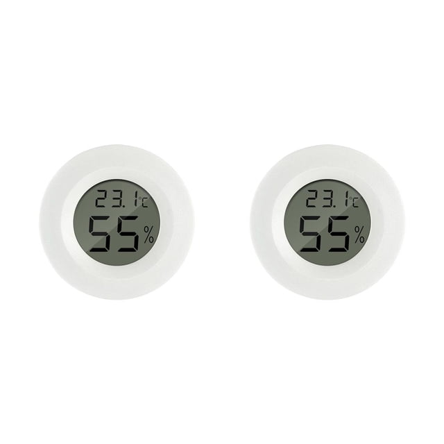 Inteprter Termómetro Higrómetro digital de temperatura para acampar Blanco Blanco 2Conjunto