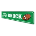 thumbnail image 4 of Football Birthday Aluminum Metal Decor Sign - 4x18 inches, 4 of 4