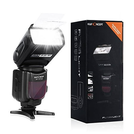 K&F Concept Camera Flash Speedlite with LCD Display, External Flash Speedlite Compatible with Canon Nikon Sony Olympus Pentax DSLR & Digital Cameras with Single-Contact Hot Shoe