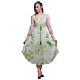 thumbnail image 1 of Bimba Robe Midi Imprimée Teinture sur Nœuds pour Femmes Été Col en V Tenue de Vacances-TTG, 1 of 1