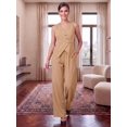 thumbnail image 2 of Conjunto Elegante de 2 Piezas Chaleco Entallado y Pantalón Palazzo para Mujer, 2 of 5