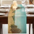thumbnail image 3 of Turquoise Sky Hills 48 Inch Table Runner, Vintage Country Landscape Farmhouse Dresser Scarf Cotton & Linen Tablerunner for Dining/Kitchen Island/Holiday Party Décor 13" x 48", 3 of 9