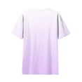 thumbnail image 4 of USSUMA Women Clothing Summer Tops for Women 2025 Round Neck Short Sleeve Plus Size Tops for Women Gradient Printed Trendy Tops Comfortable Blouse Bachelor Party Purple Polyester Festival Gift XXL, 4 of 4