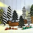 thumbnail image 3 of Decoraciones para árbol de Navidad Meooeck Farmhouse, madera negra/blanca, 3 of 6