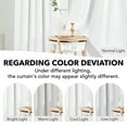 thumbnail image 6 of ZOPZO Room Darkening Thermal Insulated Curtains, Pure White, 52W x 84L Inch, Back Tab 2 Panels for Modern Home Decor, 6 of 8