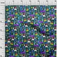 thumbnail image 3 of oneOone Polyester Spandex Teal Green Fabric Abstracts Craft Projects Decor Fabric Printed By The Yard 56 Inch Wide, 3 of 5