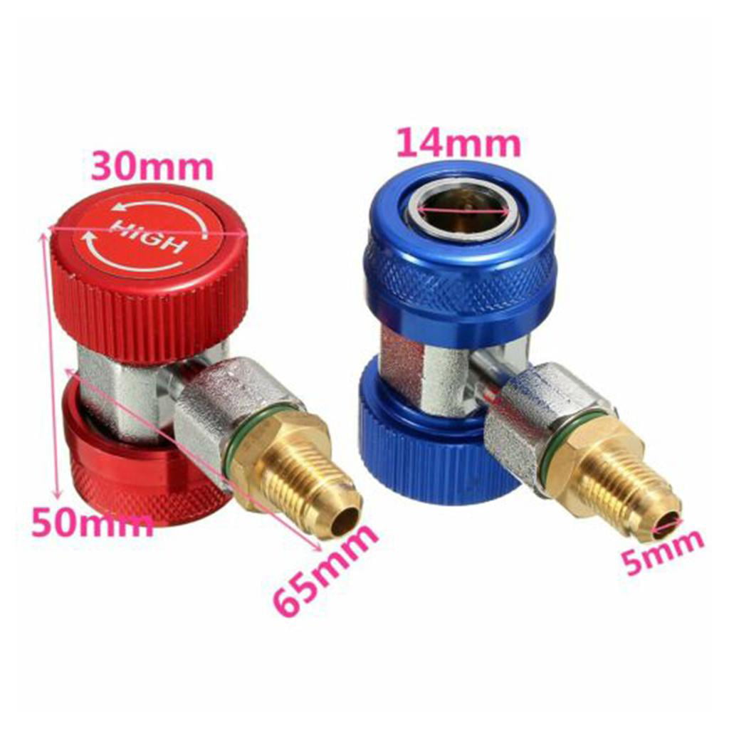 Details about   R134A Quick Coupling Adapters Air Conditioning Low A/C Manifold Gauge Set Blue 