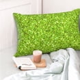 thumbnail image 4 of Yiaed Lime green glitter Print Brushed Microfiber Envelope Pillowcases, Standard,Envelope Closure Pillow Cases(No pillow core)-16"x24", 4 of 6