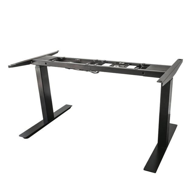AnthroDesk Programmable Dual Motor Electric Sit Stand Desk (Black Frame)
