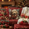 thumbnail image 2 of Festive Christmas Print Pillow Cover - Soft Holiday Decor for Couch, Sofa, Car Seat or Living Room, Cozy Decorative Accent A, 2 of 6