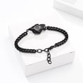 thumbnail image 4 of Rose Flower Urn Pendant Stainless Steel Chain Link Cuban Cremation Jewelry for Ashes Holder Funeral Memorial Urn Bracelet for Ashes, 4 of 7