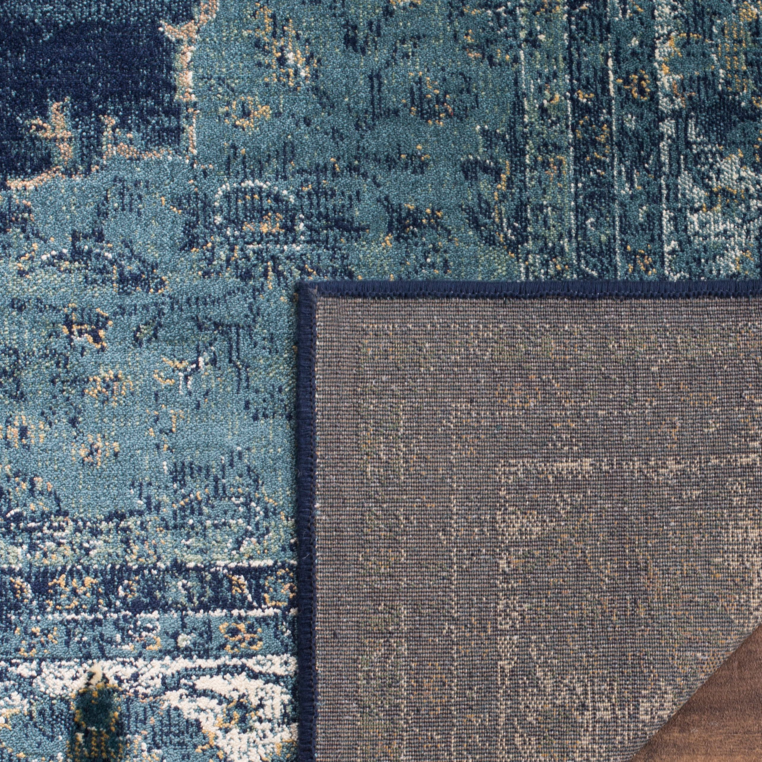 SAFAVIEH Vintage Winthrop Traditional Area Rug, Navy, 8' x 10'