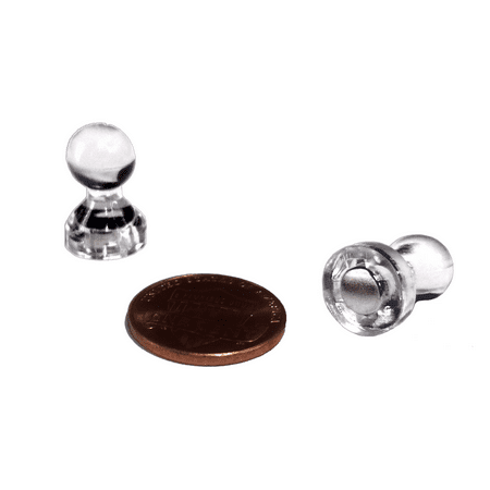 MapMagnets Clear Magnetic Push Pins (Pack of 24)