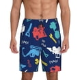 thumbnail image 1 of Balery Colorful Excavator Pantalones cortos de pijama de punto de algodón para hombre con cinturilla y bolsillos-3X-Large, 1 of 6