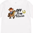 thumbnail image 4 of Inktastic Off To The Races with Cowboy on Horse Boys Long Sleeve Toddler T-Shirt, 4 of 5
