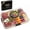Carbonized Bamboo, variant on Portable Charcuterie Board with Clear Lid, House Warming Gifts New Home, Travel Cheese Board Charcuterie Boxes, Gifts for Women, Wedding Registry Search By Name (4 Compartments Black)