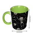 thumbnail image 2 of Halloween Coffee Mug, halloween skull leaf Ceramic Tea Cups Halloween Party Cups for Hot/Cold Beverages, Cute Coffee Cups for Kitchen Holiday Gift Coffee Bar Accessories, 2 of 6