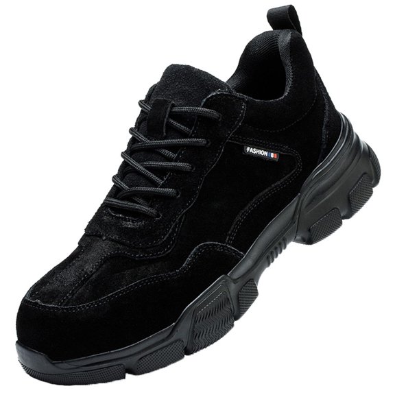 AUXDIQ Safety Trainers Men Women Steel Toe Cap Work Shoes Comfy Construction Industrial Sneakers