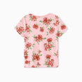 thumbnail image 5 of PatPat Pajamas for Womens Two Piece Sets Short Sleeve Top and Capri Pants Floral Prints Ladies Lounge Sets Sleepwear, Peach Pink, S, 5 of 12