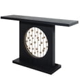 thumbnail image 4 of Modern Black Wood Console Table with Gold Accent Elevates Home Decor in Various Rooms, 4 of 5