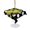 Yellow, Green, White, Black, variant on Outdoor Tablecloth with Umbrella Hole for Patio/Picnic/Party/Camping, Yellow Lemon Waterproof Table Cloth Round Cover Washable, Summer Oil Painting Fruits Black Polka Dot (Dia 54")
