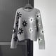 thumbnail image 2 of Suéter de punto con estampado floral de margaritas para mujer, jersey de marca de diseñador Y2K, otoño/invierno coreano, cuello redondo, Sandos, suéter para mujer, 2 of 4