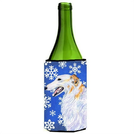 

Borzoi Winter Snowflakes Holiday Wine Bottle Hugger