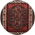 thumbnail image 1 of Ahgly Company Machine Washable Indoor Round Industrial Modern Puce Purple Area Rugs, 4' Round, 1 of 7