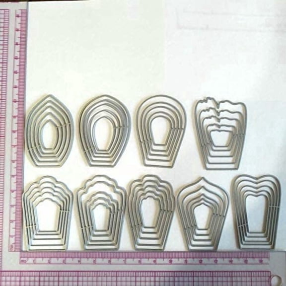Different Flowers Petal Cutting Dies,Flower Die Cuts,DIY Scrapbooking Artist Metal Cutting Dies Stencils Practice Album Craft Dies Tool Whole Size 15.2 X 10.3cm