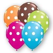 11 Inch Round Polka Dot Balloons Assortment, 100/Pack