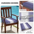 thumbnail image 3 of Outdoor Patio Cushion Covers 4 Pack Purple Ombre Patio Chair Cushion Covers with Ties and Zipper Purple Ombre White Stripes Waterproof Outdoor Seat Cushion Covers for Patio Furniture 24"x24", 3 of 9