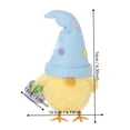 thumbnail image 3 of Fluffy Easter Chick Figurine with Polka Dot Hat & Egg, Plush Spring Chicken Tabletop Decoration, Cute Mini Chick Ornament for Holiday Party, Farmhouse Home Décor, Basket Filler Accent (Blue), 3 of 6