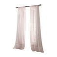 thumbnail image 4 of Nanshing Olly Sheer Rod Pocket Pom Pom Window Curtain Panels, Set of 2, White, 37" x 84", 4 of 10