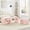 Pink, variant on Set of 3 U-Shaped Modern Bench Teddy Ottoman Bench for Entryway(Not Include Sofa),Bedroom End of Bed,Set of 3 Small Sofa Footrest Extra Seating for Living Room,44+18 Inch Bench Bench & Ottoman-Pin