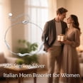 thumbnail image 6 of ASTRKIP Italian Horn Hand Bracelet 925 Sterling Silver Cornicello and Mano Cornuto Bracelet Ankle Italian Good Luck Protection Amulet Jewelry Gifts for Women, 6 of 6