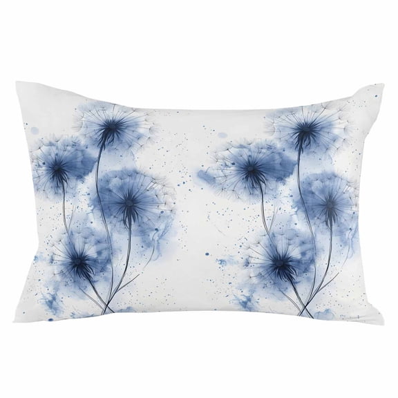 Flowers Dandelion Throw Pillow Cover 12 x 20 Inch Decorative Pillow Cover Farmhouse Pastoral Blossom Flowers Lumbar Pillowcase Seasonal Rectangle Cushion Case for Couch Sofa Bed Living Room