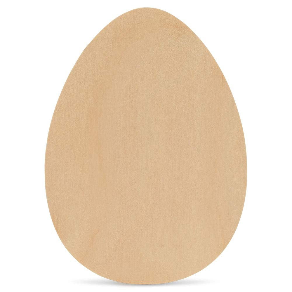 Unfinished Egg Shaped Wood Cutout 18x12” Décor for Home Pack Of 6 by