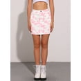 thumbnail image 4 of DARING DIVA Women's Casual High Waist Mini Cow Print Skirt M Pink, 4 of 6