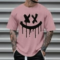 thumbnail image 2 of CFLVAEK Mens Tshirts Graphic Funny T Shirts Big and Tall Short Sleeve Tshirt Casual Summer Round Neck Tees Pink M, 2 of 5