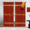 thumbnail image 3 of Merry Christmas Curtains & Drapes, Chinese Red Letter Pattern Blackout Privacy Curtain Panel, Thermal Insulated Wind Blocking Window Curtain for Bedroom Kitchen Living Room Home Decor-W52xL84in, 3 of 6