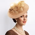 thumbnail image 2 of SRZYMJ Floral Wedding Hat for Womens Tea Party Fascinators Kentucky Derby Hats, 2 of 4