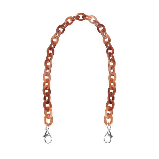 Cadena decorativa de acrílico de 60 cm de largo para bolso de mano, con hebilla de aleación de doble extremo, correas de repuesto para bolsos pequeños (granito)