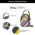 thumbnail image 4 of FORMRS Crossbody Bag for Women Quilted Travel Shoulder Cell Phone Purse with Chain Strap Handbag, Color Striped, 4 of 7