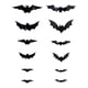 thumbnail image 1 of Adhesivos decorativos de pared con murciélagos para habitaciones, decoración de Halloween, artículos de fiesta negros. 12 piezas, 1 of 9