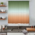 thumbnail image 5 of Sage Green Orange Ombre Sheer Curtains 45 Inches Long, Contemporary Abstract Gradient Light Filering Curtains, Breathable Simi Curtain Privacy Drapes for Kitchen Bathroom Small Window Treatment, 5 of 9