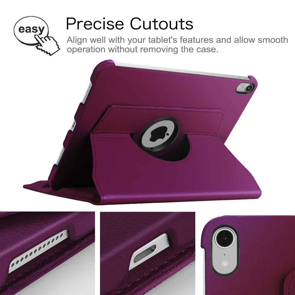 Fintie for iPad Pro 11 Inch 2018 - 360 Degree Rotating Stand Case Cover with Built-in Apple Pencil Holder, Purple