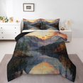 thumbnail image 2 of Erosebridal Rustic Scenery Bedding Twin Comforter Set, Pine Tree Down Comforter, Mountain Decor, Breathable 2-Piece, 2 of 8