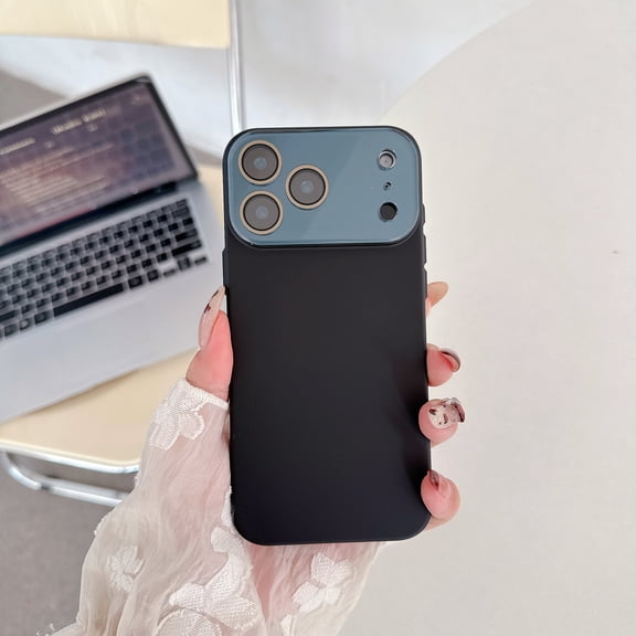 for iPhone 17 Pro Case with Lens Protector, Luxury Matte Hard PC Skin Friendly Wireless Charging Shockproof Drop Protection Women Men Slim Thin Phone Case for iPhone 17 Pro, Black