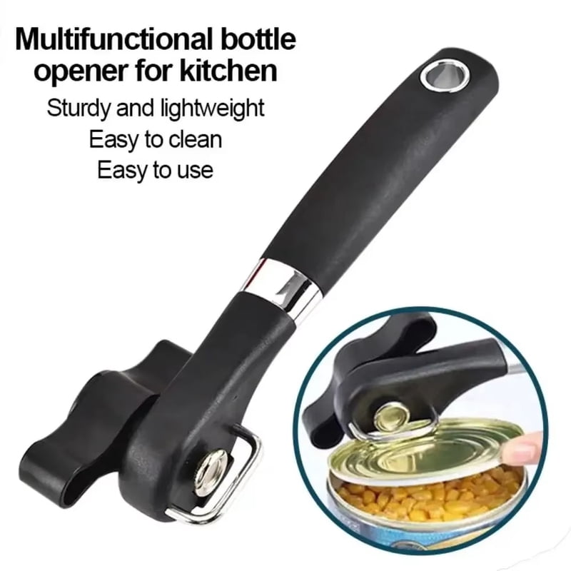 Handheld Safe Cut Can Opener Smooth Edge Can Opener Food Grade Stainless Steel Cutting Can Opener for Kitchen Accessories